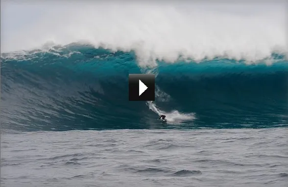 Greg Long charging down the face of Cow Bombie in Western Australia. Photo courtesy of Taublieb Films