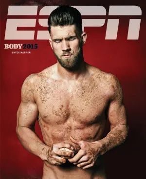 Washington Nationals star Bryce Harper is on one of the covers of ESPN The Magazine's Body Issue.